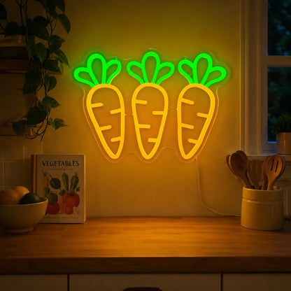Three Carrots LED Neon Sign - Shineneon