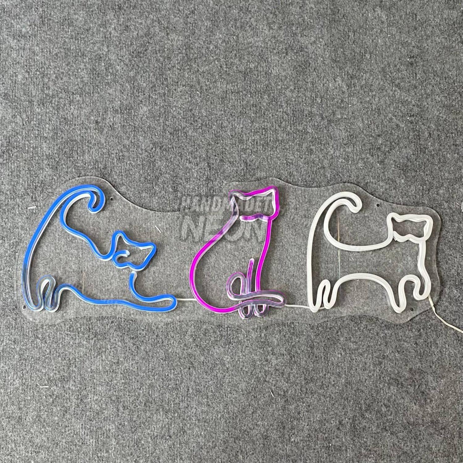 Three Cats Led Neon Sign Wall Art | Shineneon