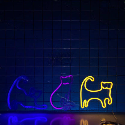 Three Cats Led Neon Sign Wall Art | Shineneon