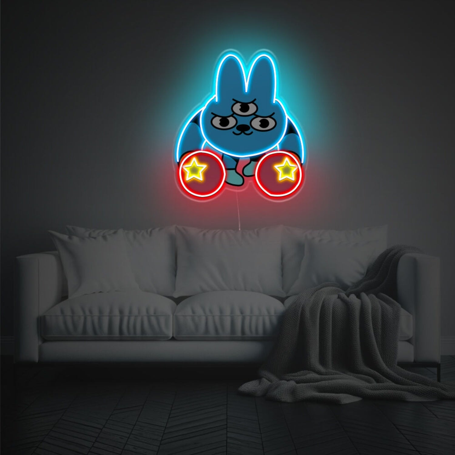 Three Eyed Rabbit Led Neon Acrylic Artwork | Shineneon