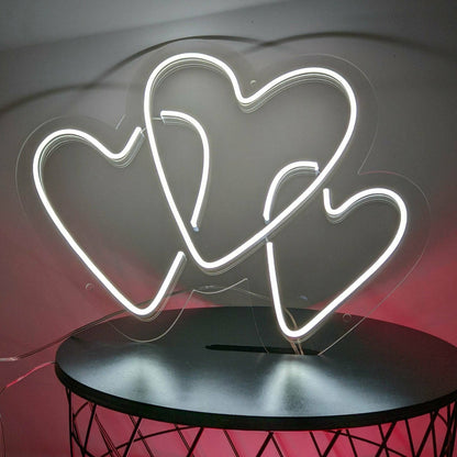 Three Hearts Neon Led Light | Shineneon