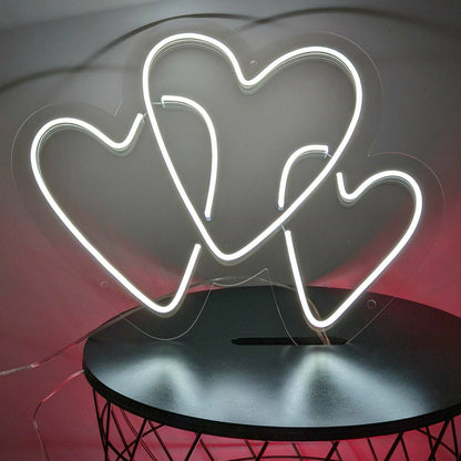 Three Hearts Neon Led Light | Shineneon