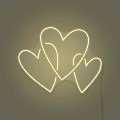 Three Hearts Neon Led Light | Shineneon