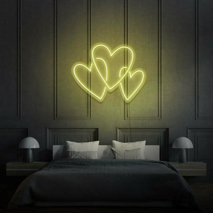 Three Hearts Neon Led Light | Shineneon