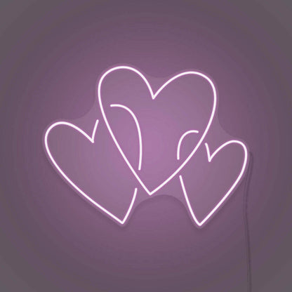 Three Hearts Neon Led Light | Shineneon