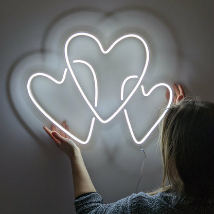 Three Hearts Neon Led Light | Shineneon