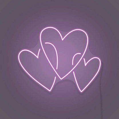 Three Hearts Neon Led Light | Shineneon