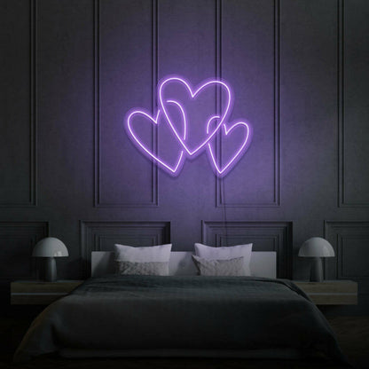 Three Hearts Neon Led Light | Shineneon