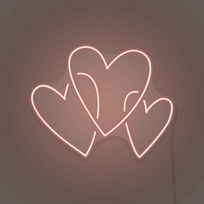 Three Hearts Neon Led Light | Shineneon