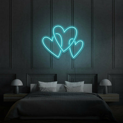 Three Hearts Neon Led Light | Shineneon