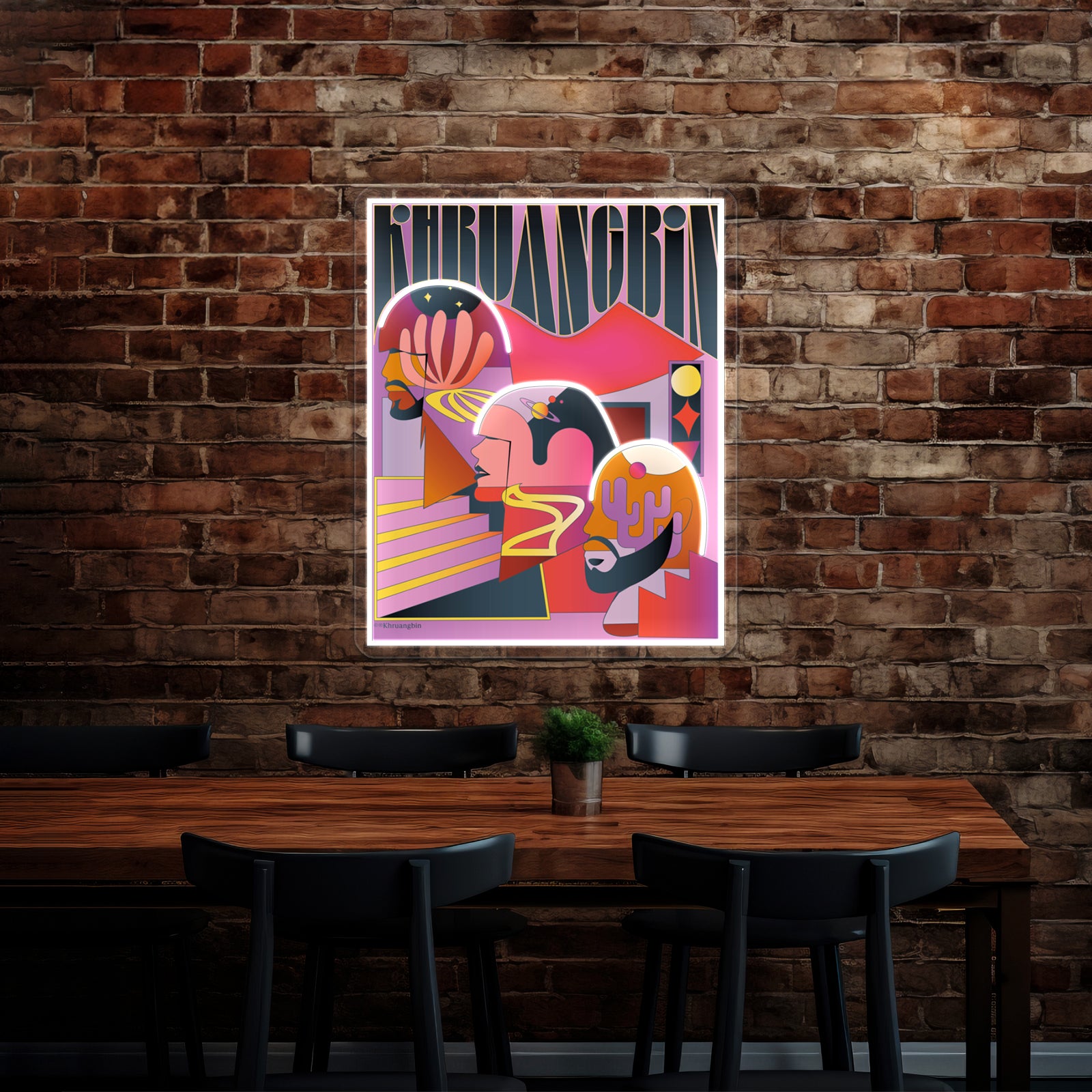 Three Laura Friend In Abstract Poster Wall Artwork Neon Signs | Shineneon