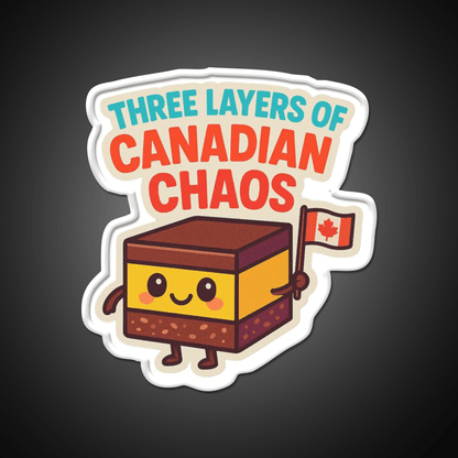 Three Layers Of Canadian Chaos Nanaimo Bar Snack Food Led Neon Sign Rgb Color - Shineneon