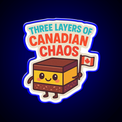 Three Layers Of Canadian Chaos Nanaimo Bar Snack Food Led Neon Sign Rgb Color - Shineneon