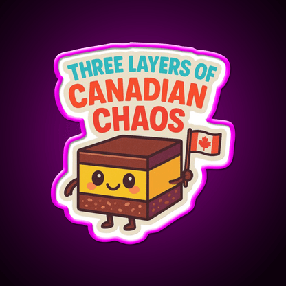 Three Layers Of Canadian Chaos Nanaimo Bar Snack Food Led Neon Sign Rgb Color - Shineneon