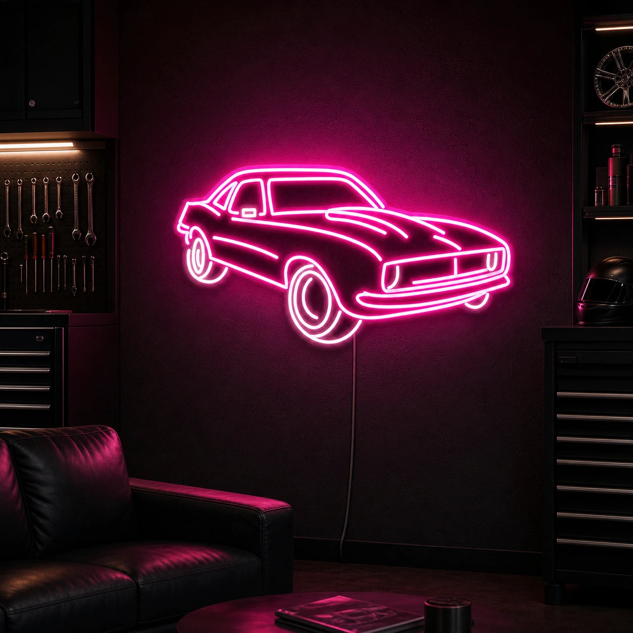 Three Quarter Muscle Car LED Neon Sign high-converting product image