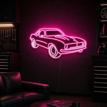 Three Quarter Muscle Car LED Neon Sign high-converting product image