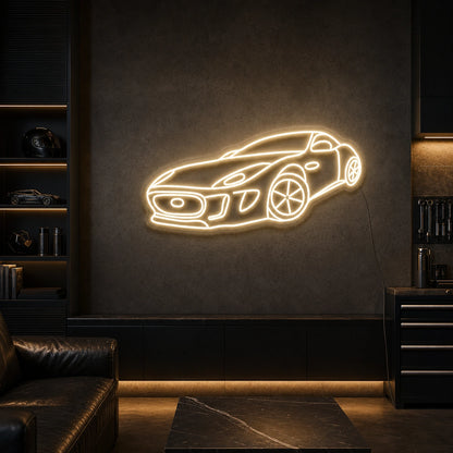 Three Quarter Sports Car LED Neon Sign high-converting product image