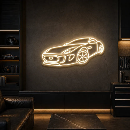Three Quarter Sports Car LED Neon Sign - Shineneon