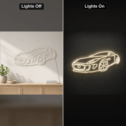Three Quarter Sports Car LED Neon Sign - Shineneon
