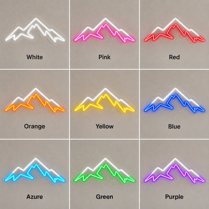 Three Ridge Mountain Range LED Neon Sign - Shineneon