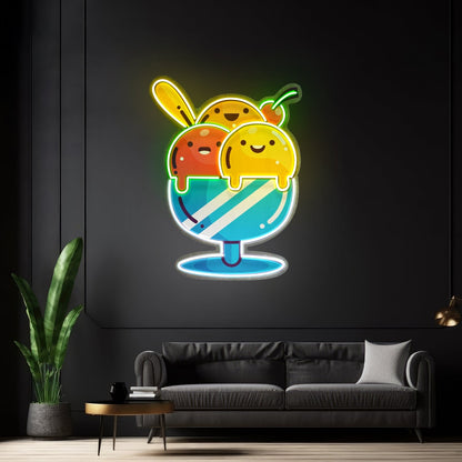 Three Scandinavian Santas Neon Artwork For Sale - Shineneon