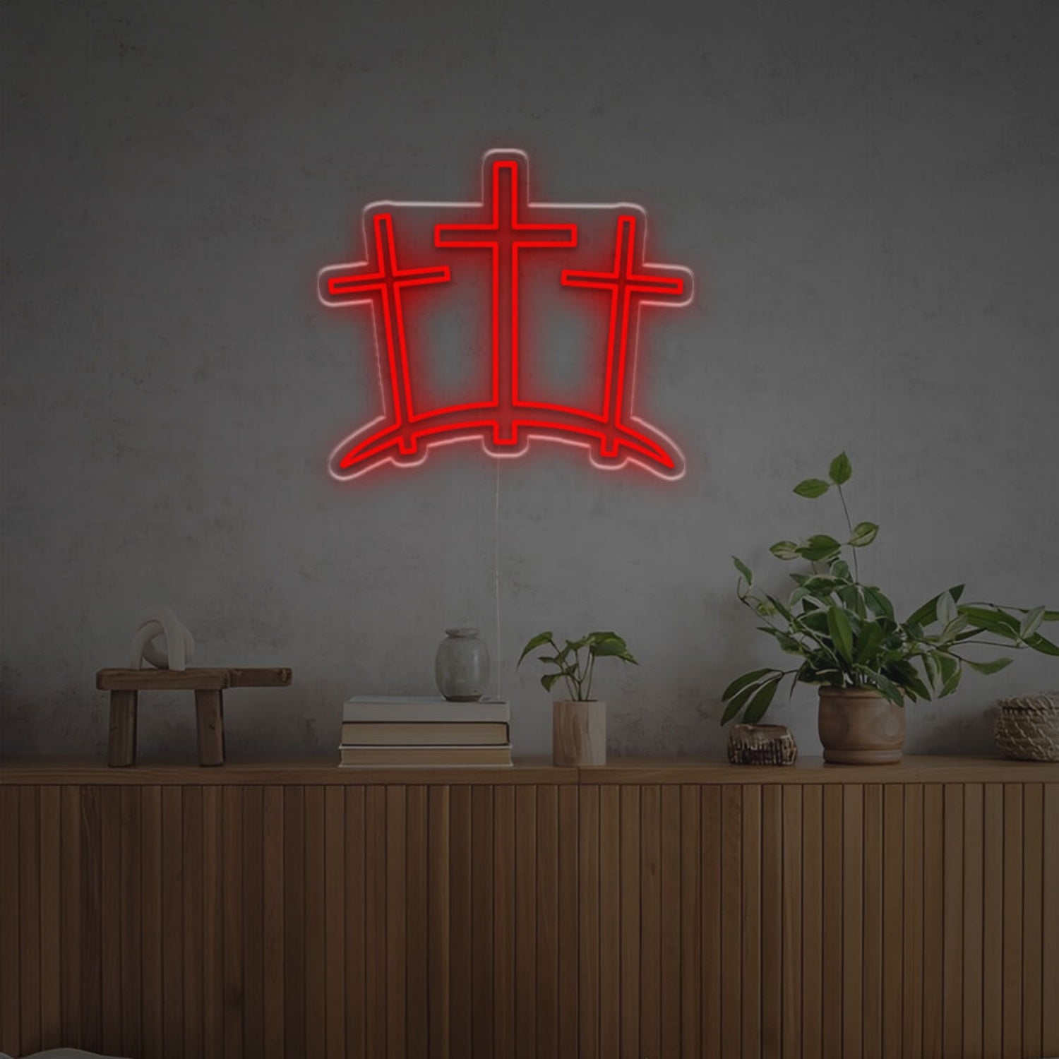 Three Ten Crosses Led Neon Sign | Shineneon