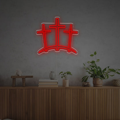 Three Ten Crosses Led Neon Sign | Shineneon