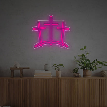 Three Ten Crosses Led Neon Sign | Shineneon
