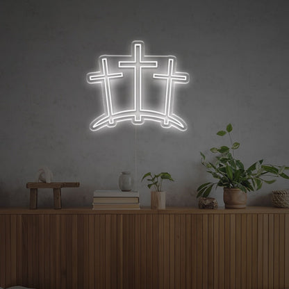 Three Ten Crosses Led Neon Sign | Shineneon