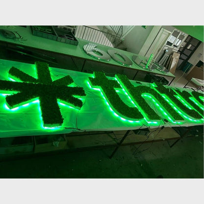 Thtree 3D Moss Letter Sign - Shineneon