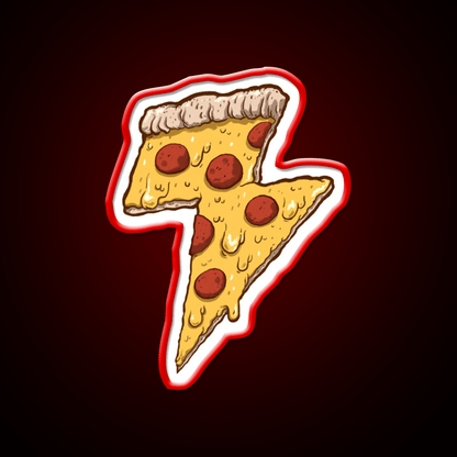 Thunder Cheesy Pizza Fast Food Led Neon Sign For Burger Place Rgb Color - Shineneon