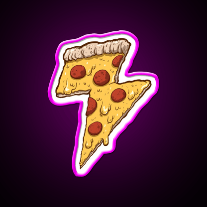 Thunder Cheesy Pizza Fast Food Led Neon Sign For Burger Place Rgb Color - Shineneon
