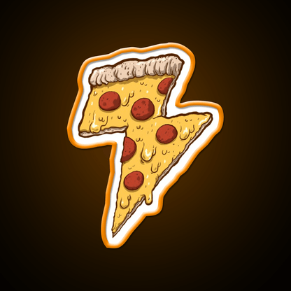 Thunder Cheesy Pizza Fast Food Led Neon Sign For Burger Place Rgb Color - Shineneon