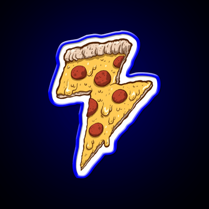 Thunder Cheesy Pizza Fast Food Led Neon Sign For Burger Place Rgb Color - Shineneon