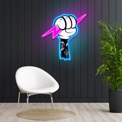 Thunder Fight Led Neon Sign X Acrylic Artwork - Shineneon