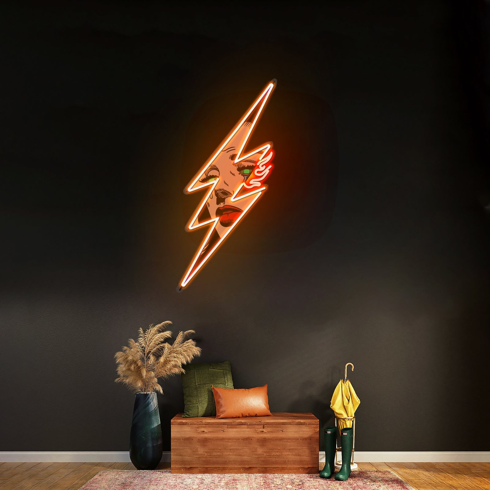 Thunder Girl Led Neon Artwork For Sale - Shineneon