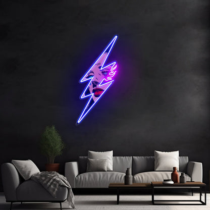 Thunder Girl Led Neon Artwork For Sale - Shineneon
