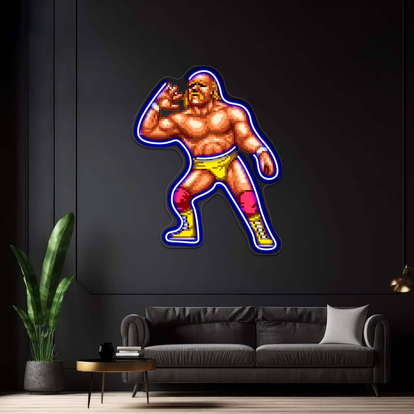 Thunder Mania Wrestlefest Artwork Personalized Neon Signs