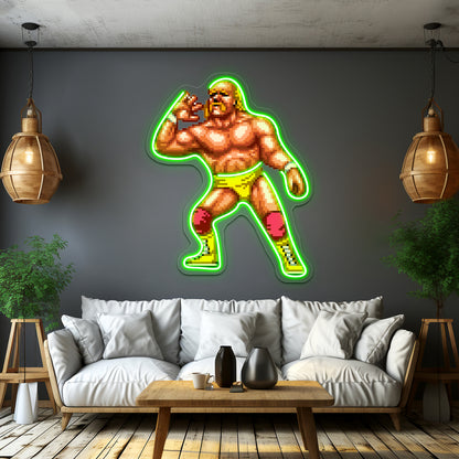 Thunder Mania Wrestlefest Artwork Personalized Neon Signs