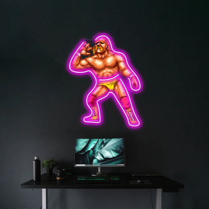 Thunder Mania Wrestlefest Artwork Personalized Neon Signs