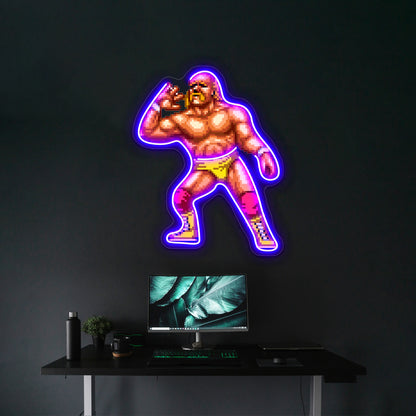 Thunder Mania Wrestlefest Artwork Personalized Neon Signs