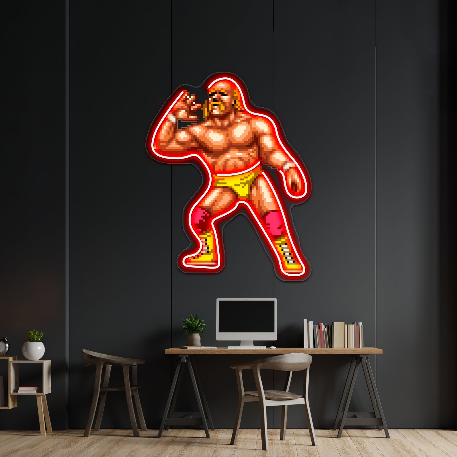 Thunder Mania Wrestlefest Artwork Personalized Neon Signs | Shineneon