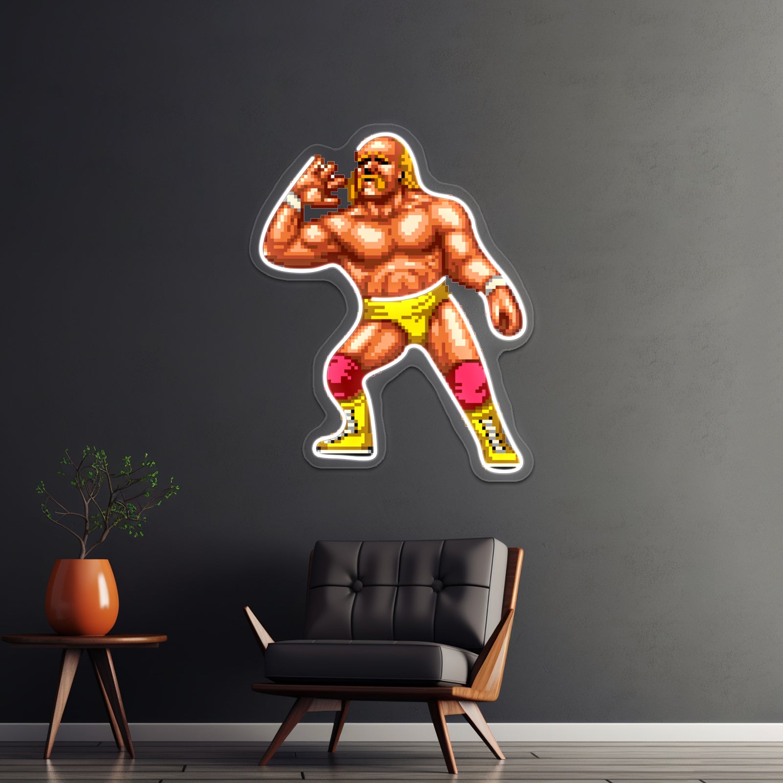 Thunder Mania Wrestlefest Artwork Personalized Neon Signs | Shineneon