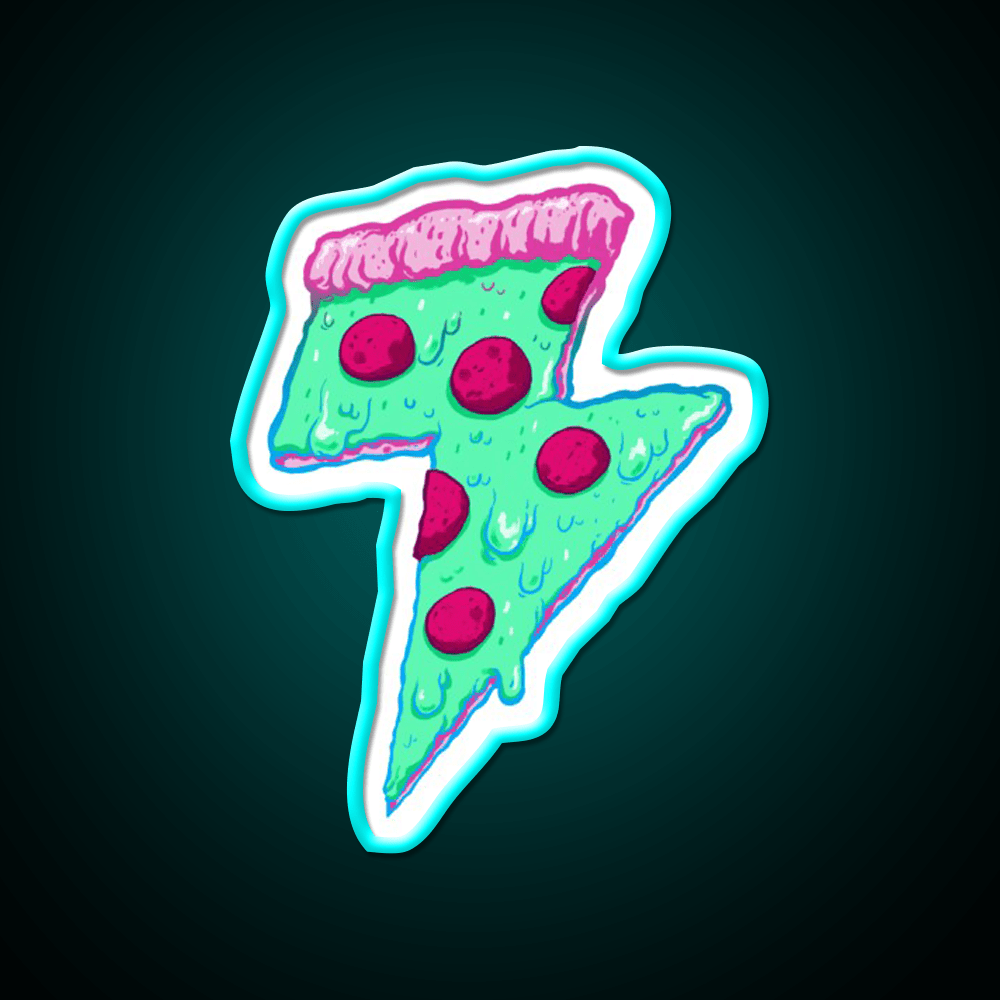 Thunder Neon Pizza Fast Food Led Neon Sign For Burger Place Rgb Color - Shineneon