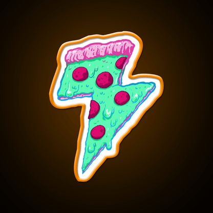 Thunder Neon Pizza Fast Food Led Neon Sign For Burger Place Rgb Color - Shineneon