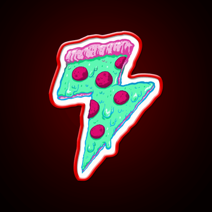 Thunder Neon Pizza Fast Food Led Neon Sign For Burger Place Rgb Color - Shineneon
