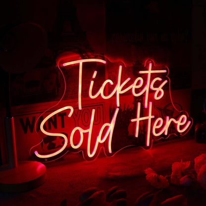 Tickets Sold Here Red Led Neon Sign - Shineneon