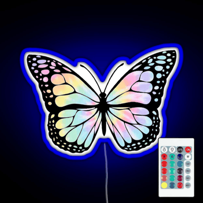 Tie Dye Butterfly Rgb Led Neon Sign Pop Wall Art