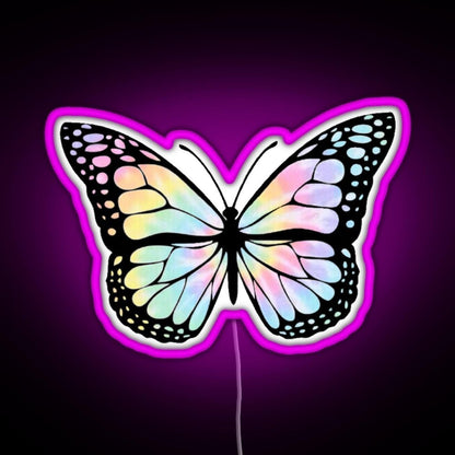 Tie Dye Butterfly Rgb Led Neon Sign Pop Wall Art - Shineneon