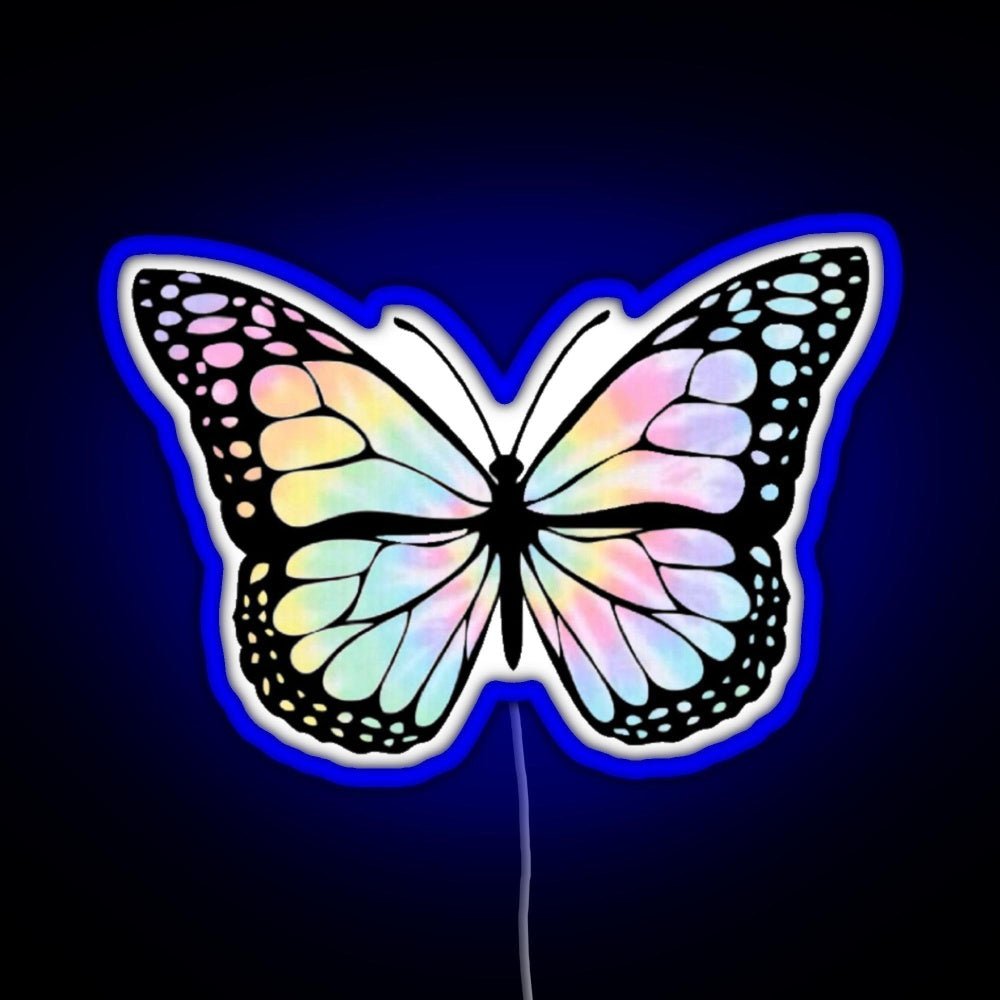 Tie Dye Butterfly Rgb Led Neon Sign Pop Wall Art - Shineneon